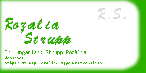 rozalia strupp business card